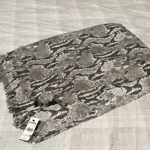 Express Gray Snake Print Scarf